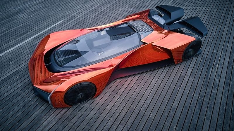 Futuristischer Mix aus Chrom und Orange: Team Fordzilla P1-Rennfahrzeug erhält neuartig reflektierende Außenfarbe